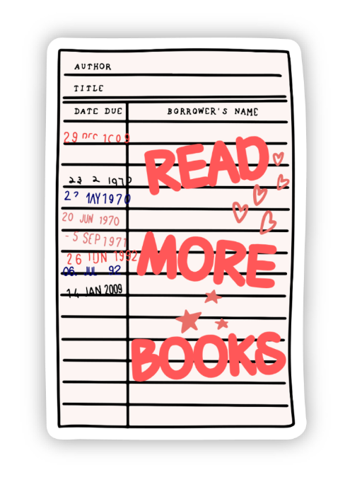 inviting affairs paperie - Read More Books Library Card Sticker