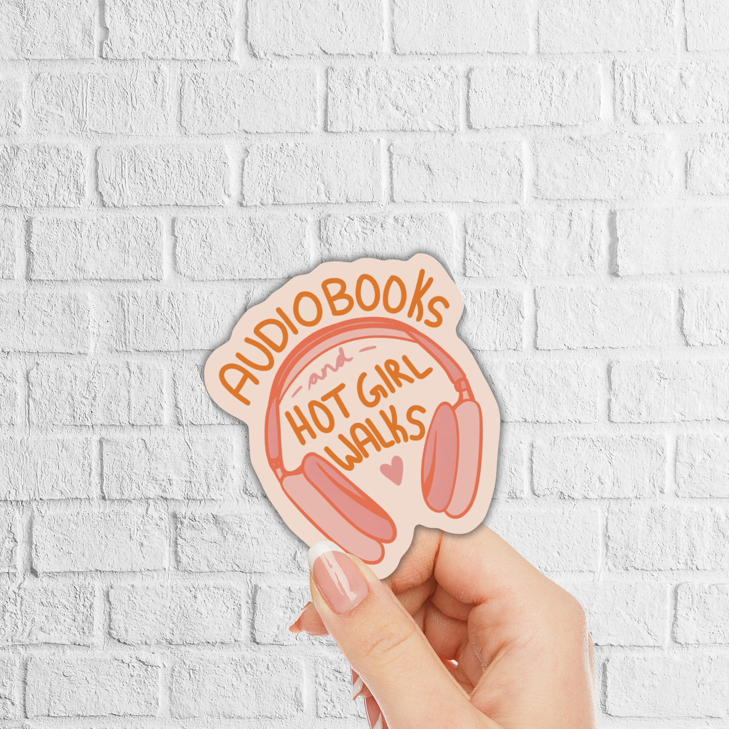 inviting affairs paperie - Audiobooks and Hot Girl Walks Vinyl Sticker