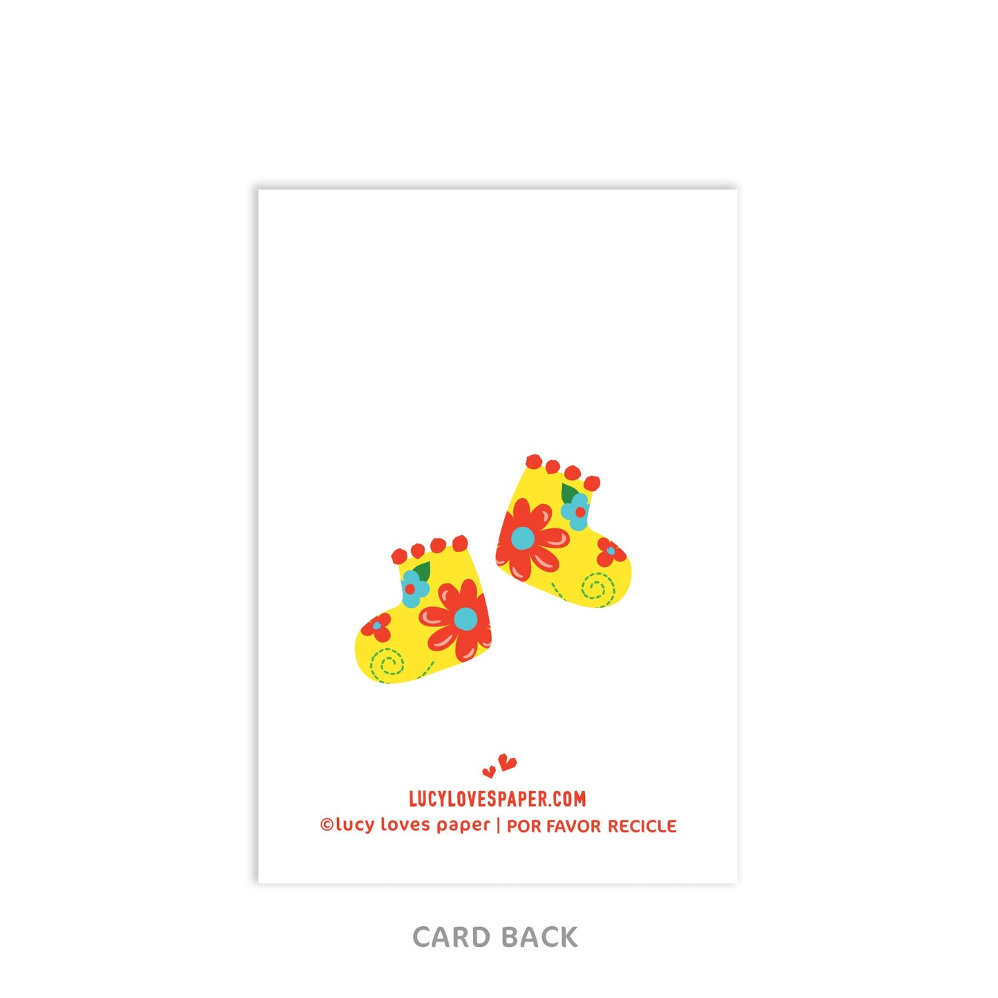 Lucy Loves Paper - Hola Baby | Enclosure Size, New Baby Card In Spanish