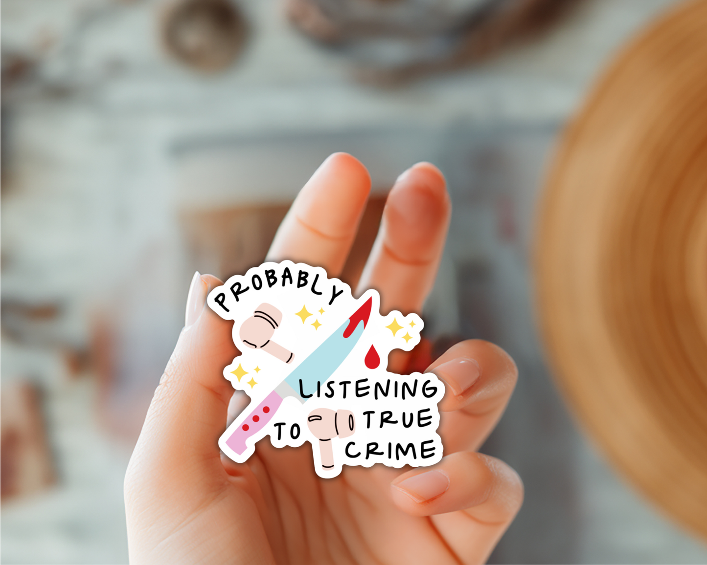 inviting affairs paperie - True Crime Podcast Sticker