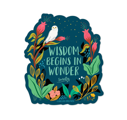 Lucy Loves Paper - Wisdom Begins in Wonder Sticker