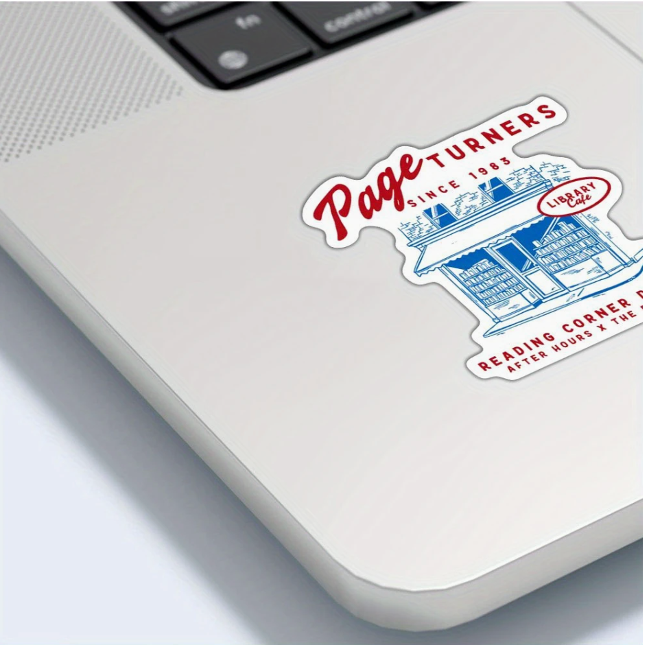 inviting affairs paperie - Page Turners Library Cafe Sticker – Wander Through Books