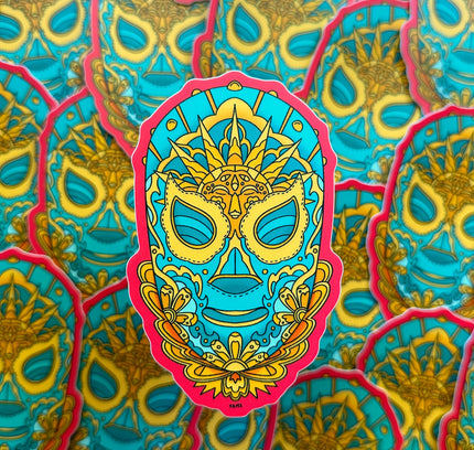 YAMZ: World of Color - Sun Luchador Sticker