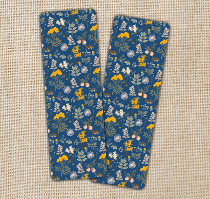 Wildly Enough - Fall Floral Blue Bookmark