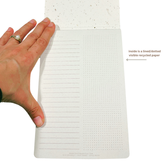 Paper Baristas - Journal Notebook Notepad | Recycle Coffee Bean Grounds Paper