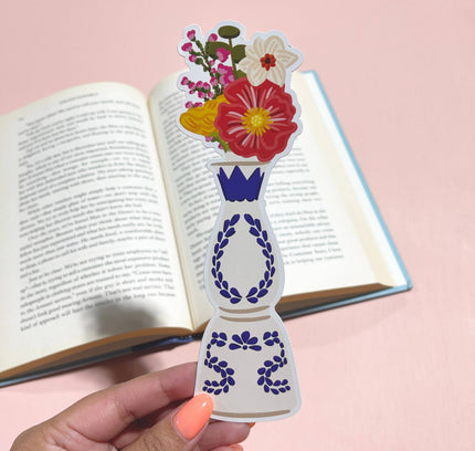 Bloomwolf Studio - Azul Floral Die Cut Bookmark