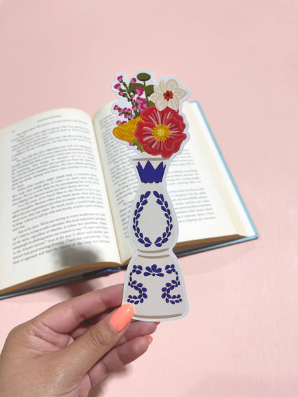 Bloomwolf Studio - Azul Floral Die Cut Bookmark