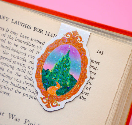 Furever Booked - Emerald Enchantment Glitter Magnetic Bookmark