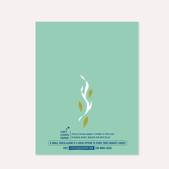 Lucy Loves Paper - Mermaid Beautiful Human - Birthday Card (A2)