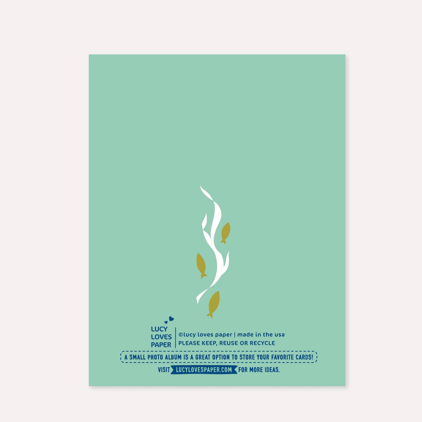 Lucy Loves Paper - Mermaid Beautiful Human - Birthday Card (A2)