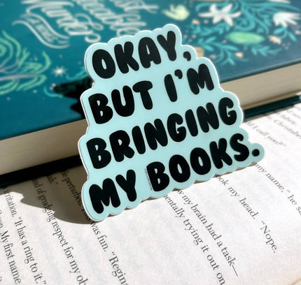 My Secret Copy - Teal and Blue Bringing My Books Sticker