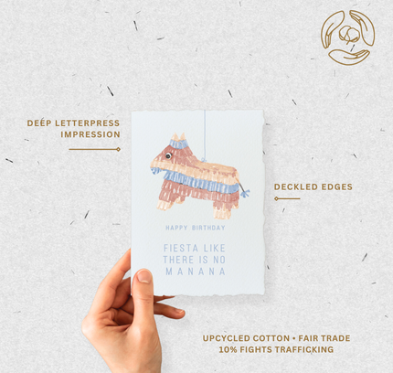 Paper Baristas - Final Stock: Fiesta Birthday Card | FLAT Bday Greeting Card
