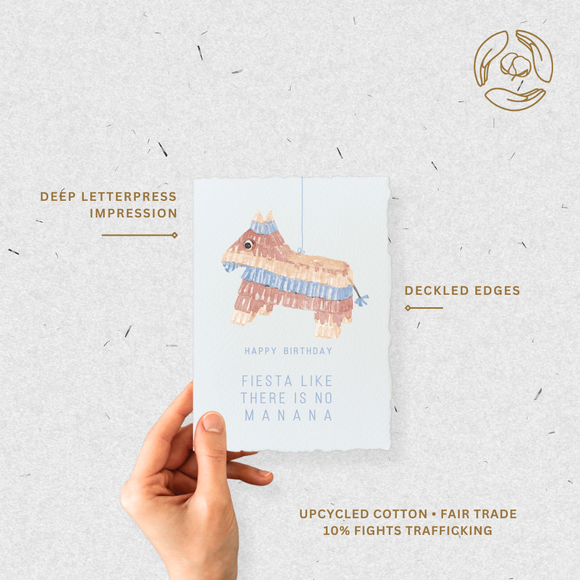 Paper Baristas - Final Stock: Fiesta Birthday Card | FLAT Bday Greeting Card
