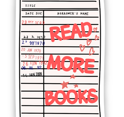 inviting affairs paperie - Read More Books Library Card Sticker