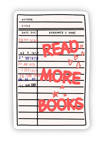 inviting affairs paperie - Read More Books Library Card Sticker