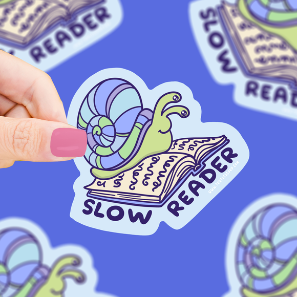 Turtle's Soup - Slow Reader Snail Bookish Vinyl Sticker