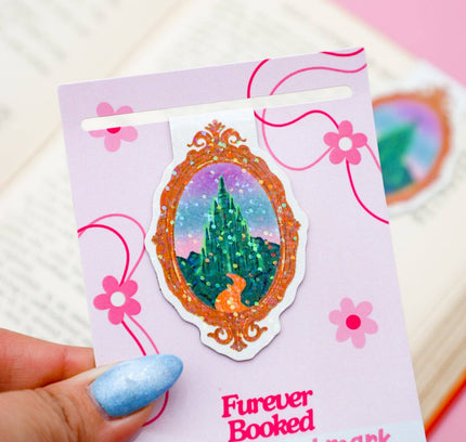Furever Booked - Emerald Enchantment Glitter Magnetic Bookmark