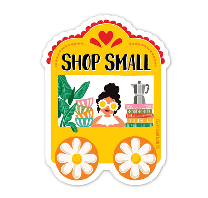 Lucy Loves Paper - Shop Small Vinyl Sticker | Small business love sticker