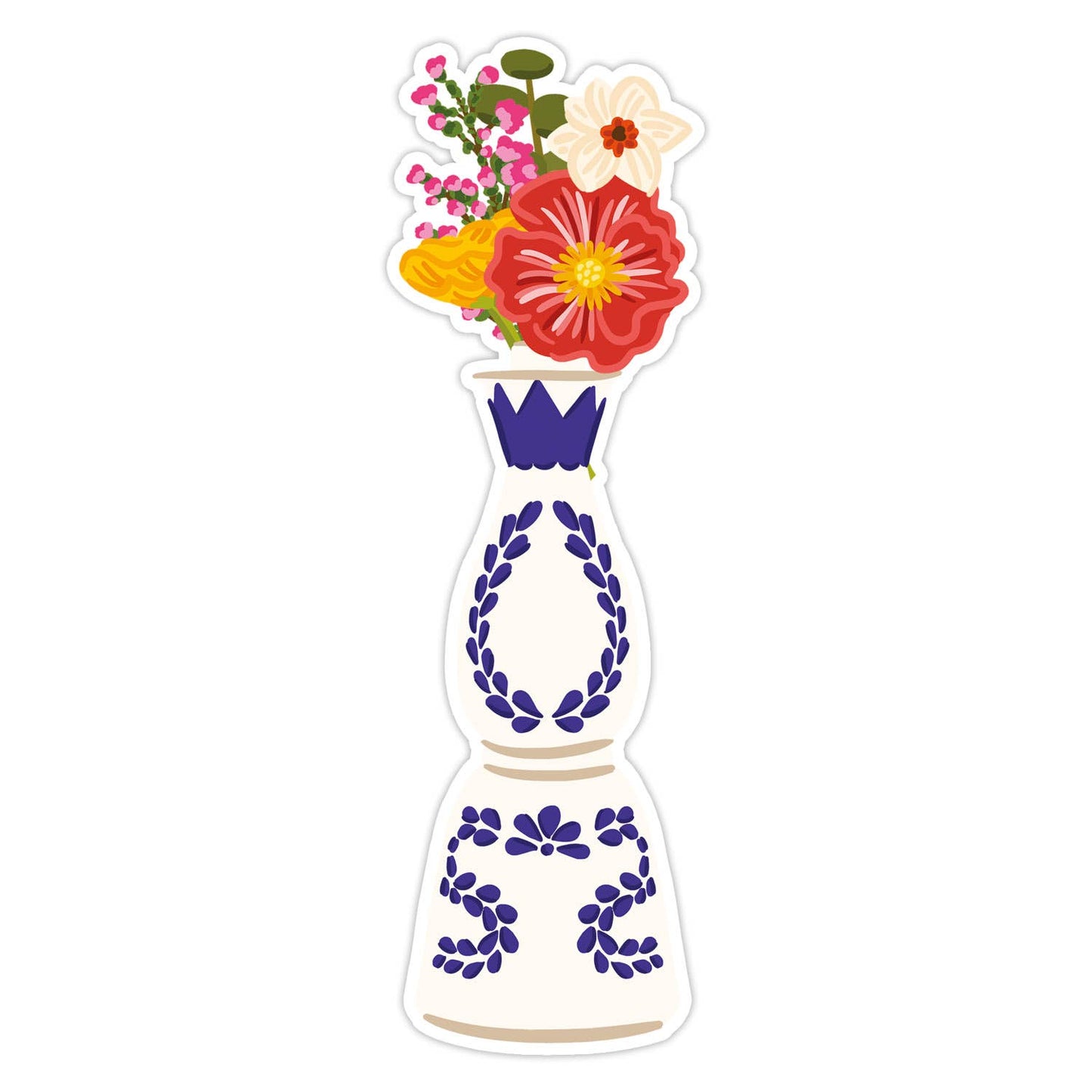 Bloomwolf Studio - Azul Floral Die Cut Bookmark