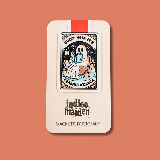 Indigo Maiden - Quiet Now It's Reading O' Clock Magnetic Bookmark