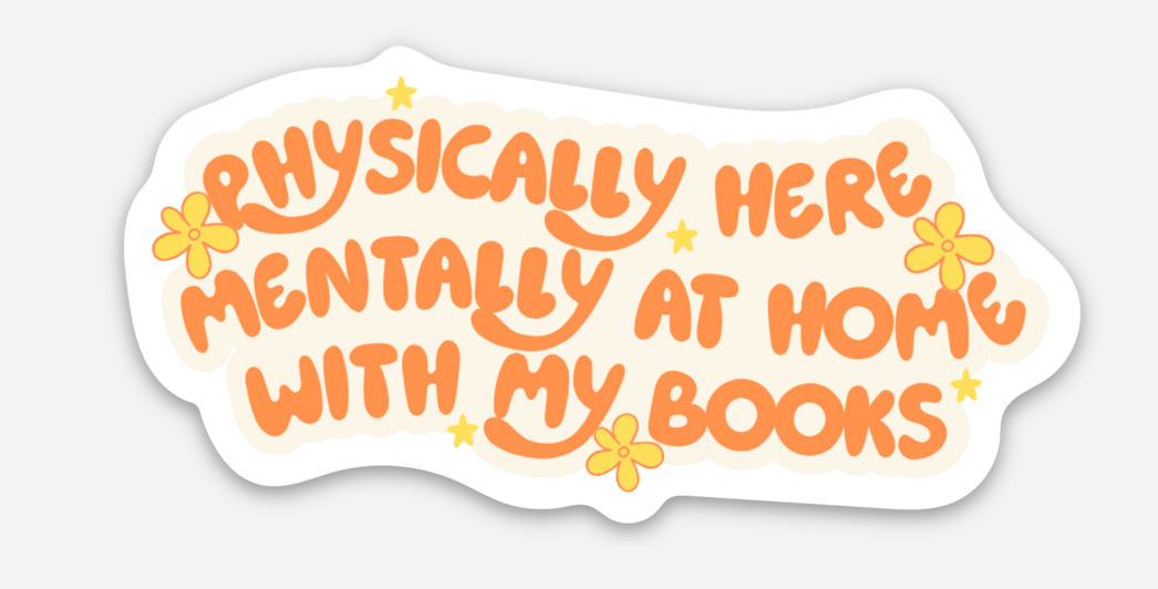 inviting affairs paperie -  Book Lover's At Home With My Books Bumper Sticker