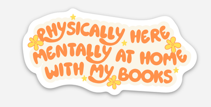 inviting affairs paperie -  Book Lover's At Home With My Books Bumper Sticker