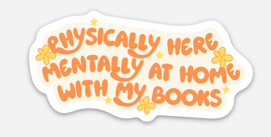 inviting affairs paperie -  Book Lover's At Home With My Books Bumper Sticker