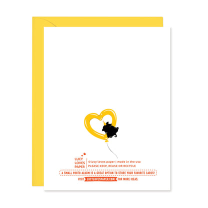Lucy Loves Paper - Glad You Were Born, Balloon Dog Birthday Card (A2)