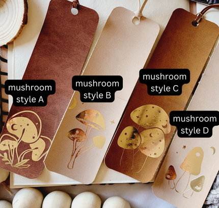 Bookish Heaux - Mushroom Aesthetic Faux Suede Bookmark