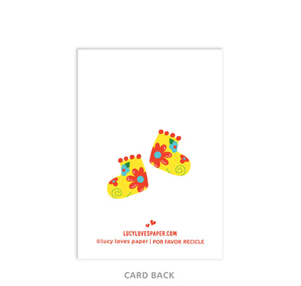 Lucy Loves Paper - Hola Baby | Enclosure Size, New Baby Card In Spanish