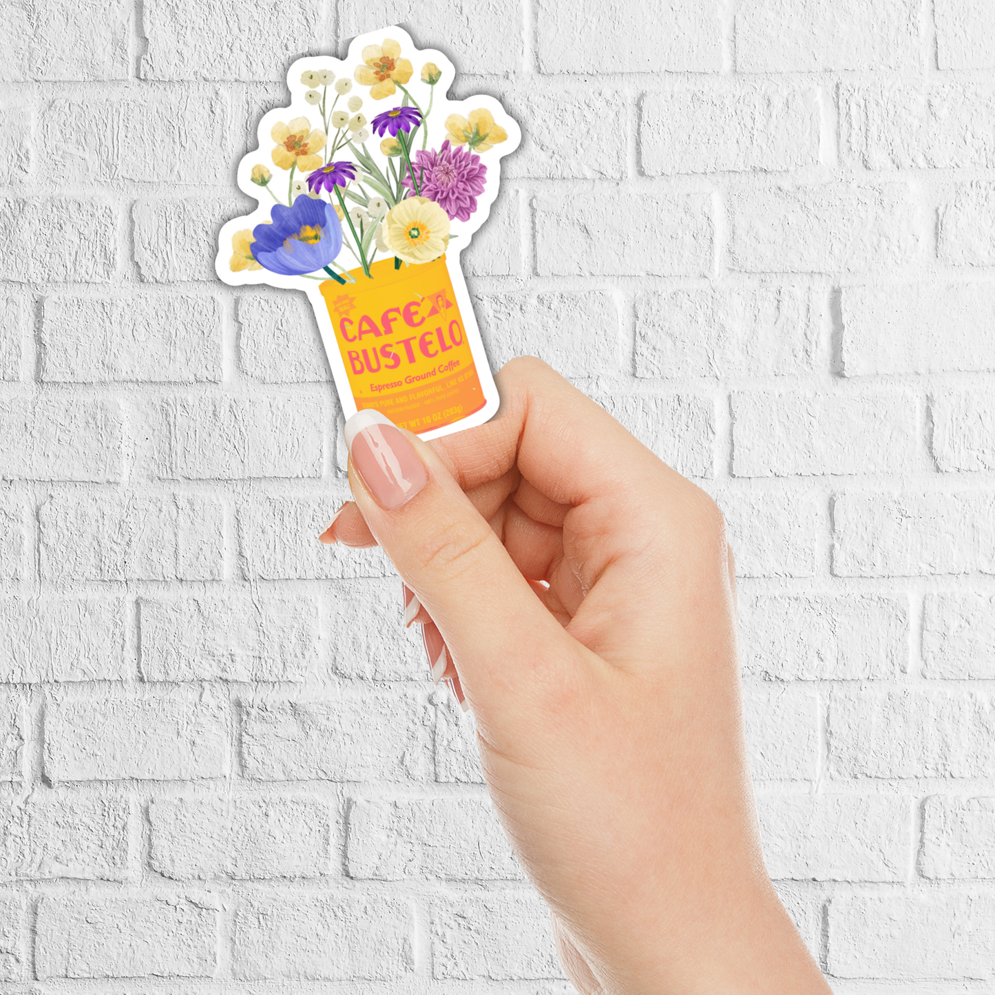 inviting affairs paperie - Cafe Bustelo Sticker – Trendy Vinyl Decal for Coffee Lovers