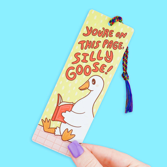 Turtle's Soup - Silly Goose, Reads, Bookish, Cute, Bookmark with Tassel