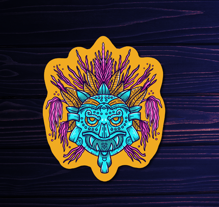 YAMZ: World of Color - Meso American Veggie Mask Stickers