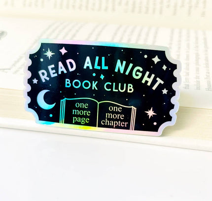 My Secret Copy - Read All Night Book Club Holographic Sticker