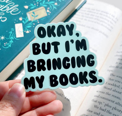 My Secret Copy - Teal and Blue Bringing My Books Sticker