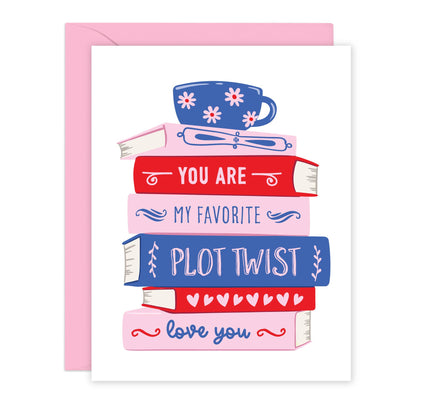 Lucy Loves Paper - My Favorite Plot Twist | Love Card For Book Lovers