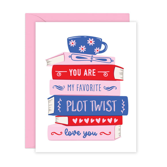 Lucy Loves Paper - My Favorite Plot Twist | Love Card For Book Lovers