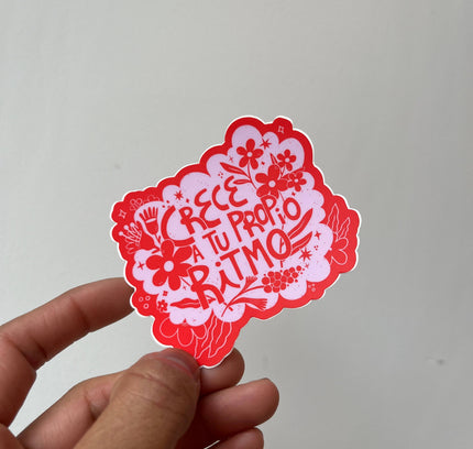 Jen Zeano Designs - Crece a tu Propio Ritmo Sticker