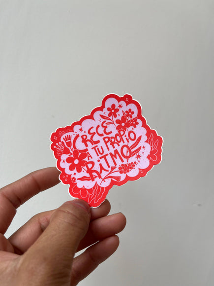 Jen Zeano Designs - Crece a tu Propio Ritmo Sticker