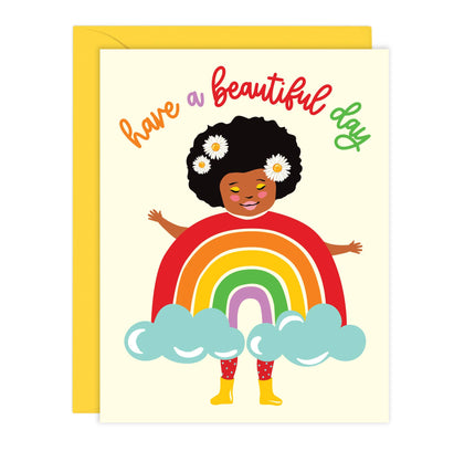 Lucy Loves Paper - Have a Beautiful Day - Everyday Rainbow Card (A2)