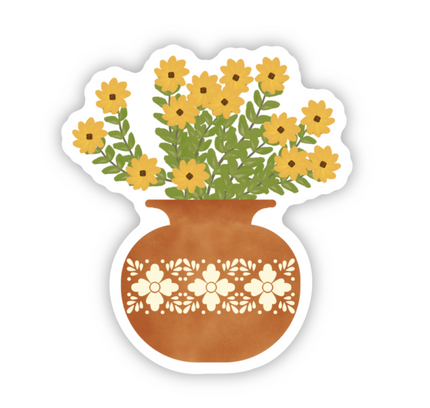 Things in Spanish - Yellow Flowers Sticker