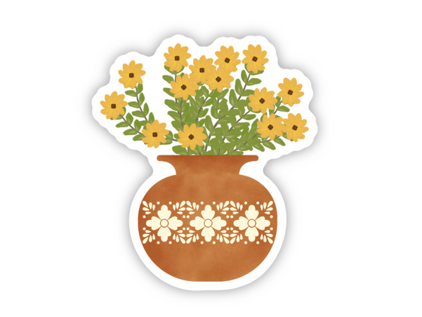 Things in Spanish - Yellow Flowers Sticker