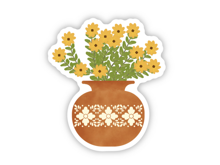 Things in Spanish - Yellow Flowers Sticker