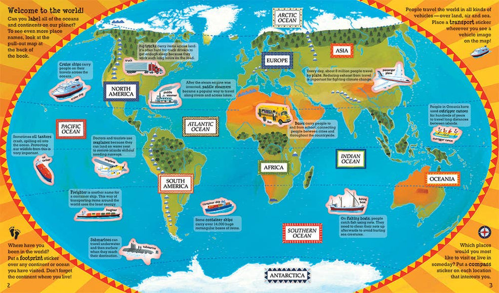 Barefoot Books - Barefoot Books World Atlas Sticker Book