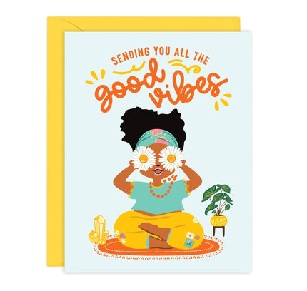 Lucy Loves Paper - Sending You All The Good Vibes Card (A2)