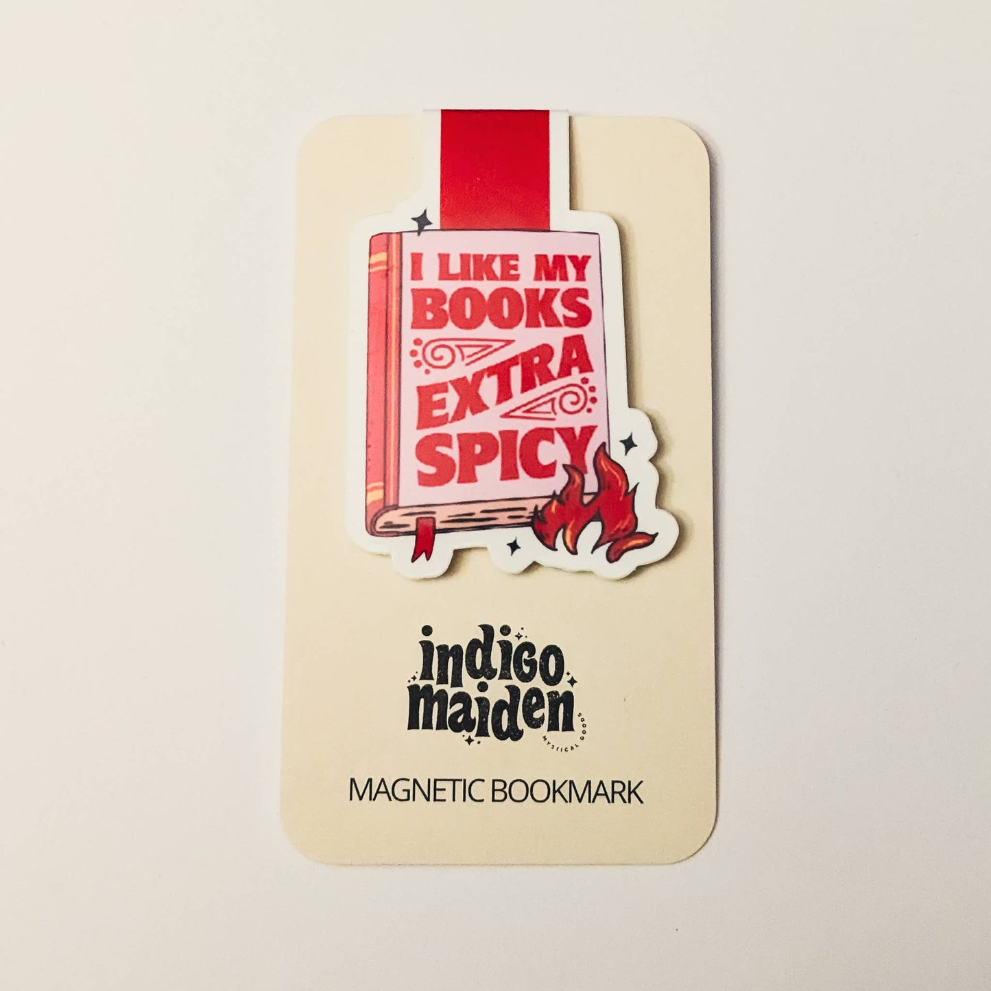 Indigo Maiden - I Like My Books Extra Spicy Magnetic Bookmark