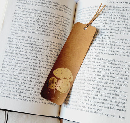 Bookish Heaux - Mushroom Aesthetic Faux Suede Bookmark