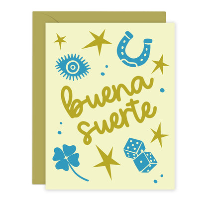 Lucy Loves Paper - Buena Suerte | Good Luck Card in Spanish