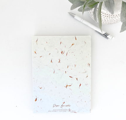 Paper Baristas - Journal Notebook Planner | Dot Grid Lined Petal Seed Paper