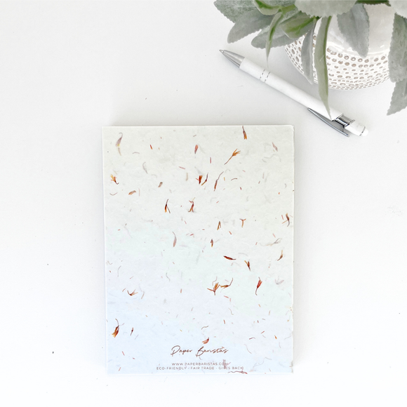 Paper Baristas - Journal Notebook Planner | Dot Grid Lined Petal Seed Paper